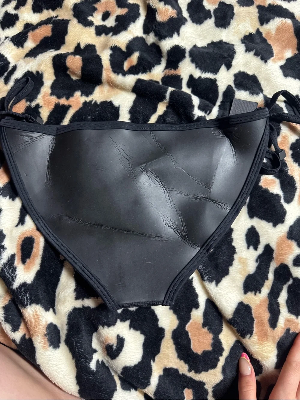 triangl swimwear Black & Purple Tie-Side Bikini Bottom